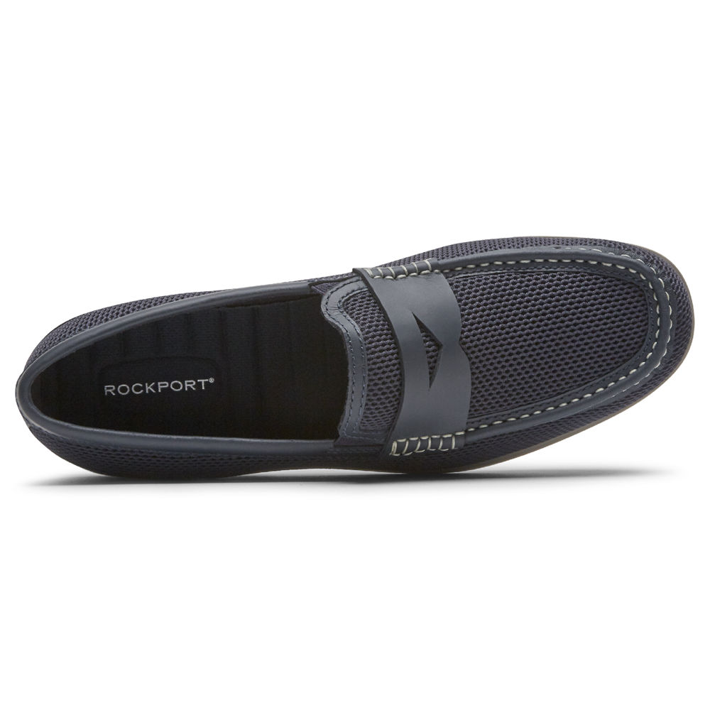 Rockport Singapore Mens Slip-On - Malcom Soft Moc Toe Navy - SW5063481